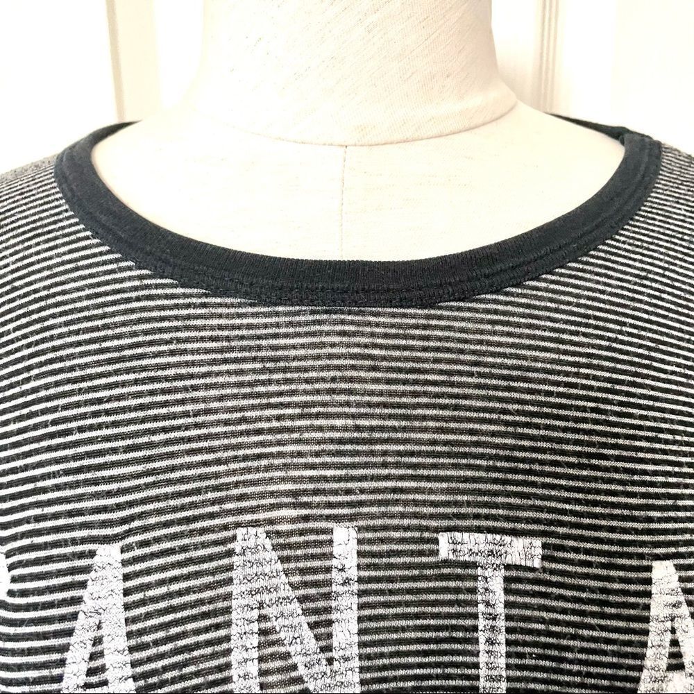 John Galt black and white striped short sleeve Santa Monica shirt - Picture 5 of 12